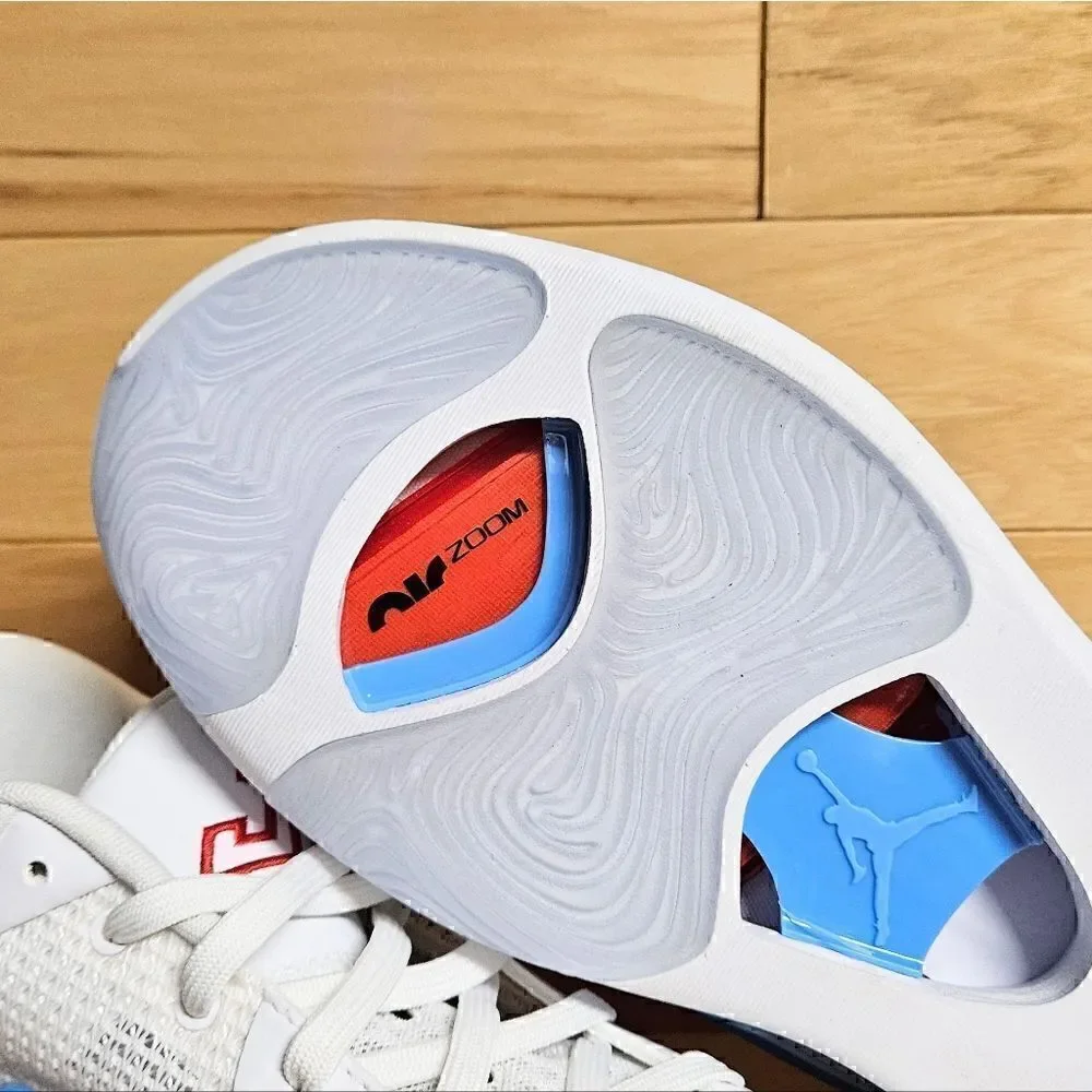 Jordan Tatum 1 White Red Blue Archer Ave St. Louis Basketball Shoes DX5573-100